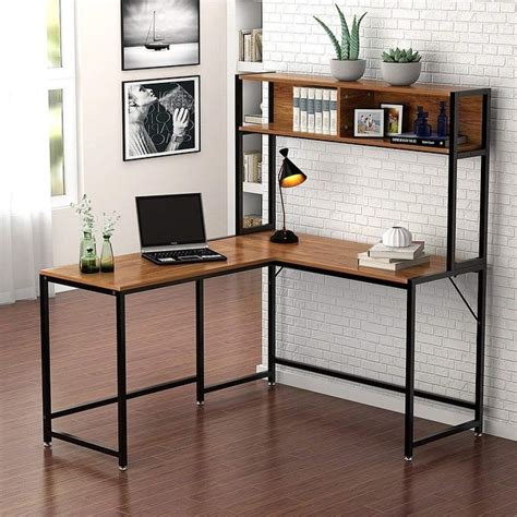 Shop L Shaped Desk With Hutch 55 Corner Computer Desk