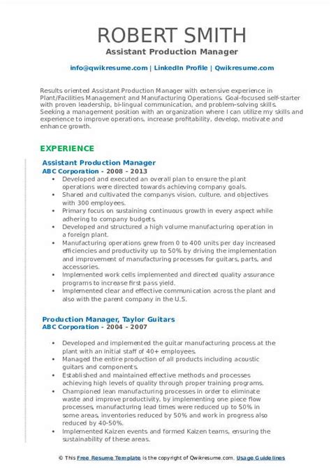 Hence why software engineering trends tend to affect global. Production Manager Resume Samples | QwikResume