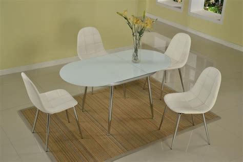 Frosted glass is glass that has been etched with acid, or sandblasted, in order to create an opaque, yet translucent, surface. Oval Extendable Frosted Glass Dining Table Omaha Nebraska ...