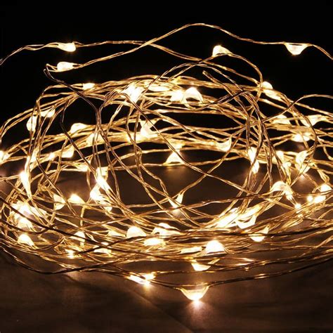 10m 100led Copper Wire Seed Fairy Lights Warm White Party Lights