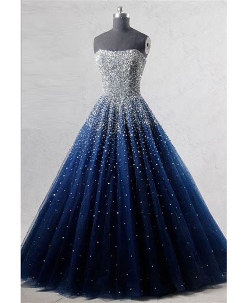 New Sparkle Princess Prom Dress Royal Blue Cinderella Ball Gown Lp3625 Siaoryne