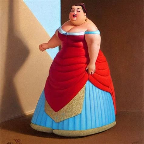 Ai Art Generator Obese Fat Chubby Disney Princess