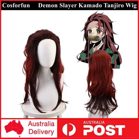 Anime Demon Slayer Kimetsu No Yaiba Kamado Tanjiro Wig Cosplay Hair