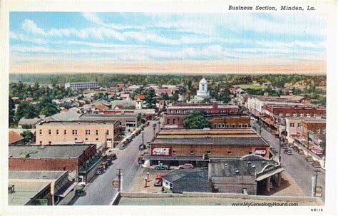Minden Louisiana Business Section Vintage Postcard Photo