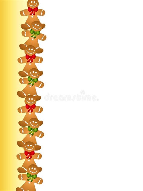 Gingerbread Man Border Stock Illustration Illustration Of