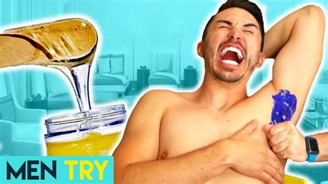 Men Try Painless Wax Vs Normal Wax Waxing Hair Removal YouTube