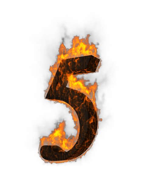 Fire Number 3d Rendering 24830204 Png