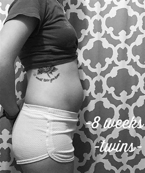 8 Weeks Pregnant With Twins Belly Pictures Symptoms And Ultrasound