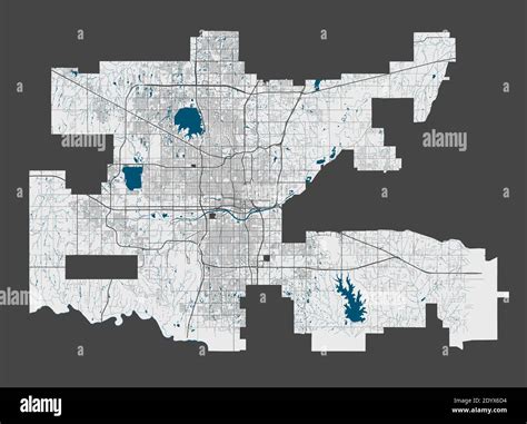 Mapa De La Ciudad De Oklahoma Mapa Detallado Del área Administrativa