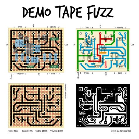 Perf And Pcb Effects Layouts Mid Fi Electronics Demo Tape Fuzz