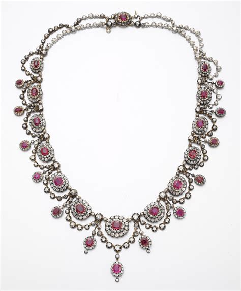 An Antique Ruby And Diamond Necklace Christies