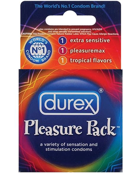 Durex Condom Pleasure Pack Box Of 3