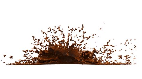Chocolate Splash With Droplets 9375071 Png