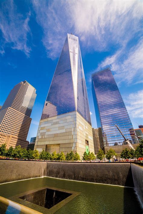 Freedom Tower Overlooking 911 Memorial By Cponsell