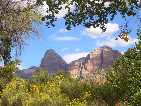 View Of Zion Canyon In Zion National Park Utah Image Free Stock