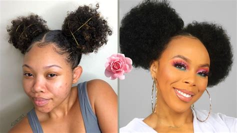More images for afro puff hairstyles » Afro Puff Hairstyles💖🌺 | Two Puffs Natural Hair - YouTube