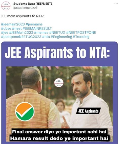 Jee Main 2023 Session 2 Result Netizens Share Hilarious Memes On Twitter