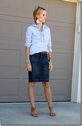 LoLoBu Women Look Fashion And Style Ideas And Inspiration Dress And Skirt Look Denim Skirt
