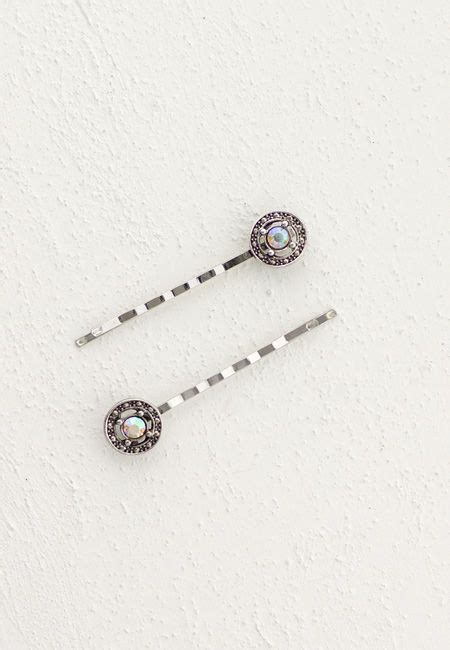 Lilla Rose Inc Set Of Bobby Pins Adorned With A Lovely Circle Set With Aurora Borealis Stone