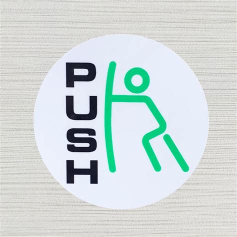 Push Pull Uv Laminated Vinyl Decal Sticker Sign Etsy Singapore