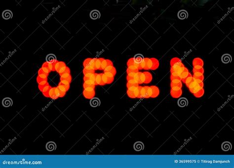 Open Sign Stock Image Image Of Orange Business Digitally 36599575