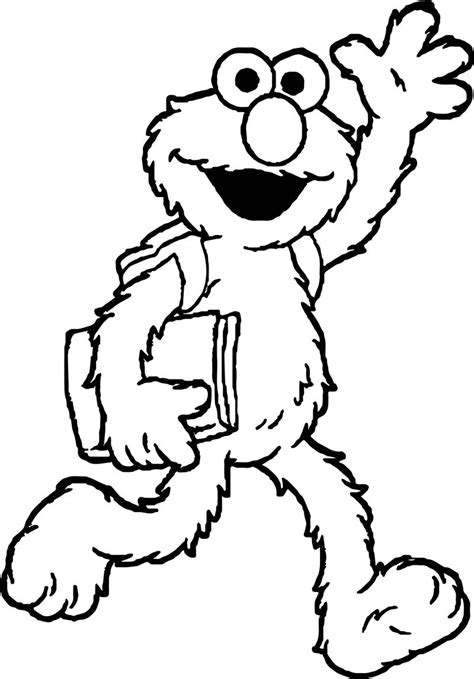There are numerous types of elmo color pages free printable a number of people want to have. Sesame Street Elmo Going To School Coloring Page ...