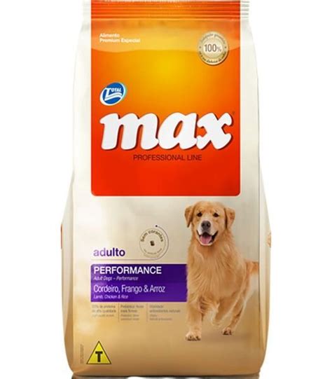 RaÇÃo Max CÃes Professional Line Adulto Cordeiro Frango E Arroz 20kg