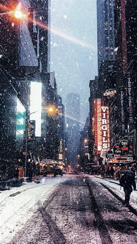 New York Winter Phone Wallpapers Wallpaper Cave