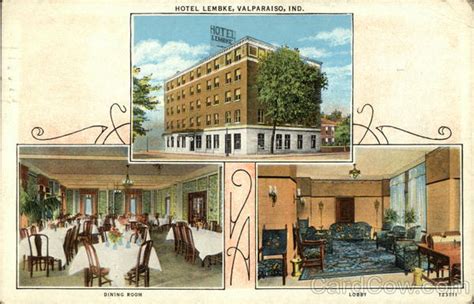 Hotel Lembke Dining Room And Lobby Valparaiso In Postcard