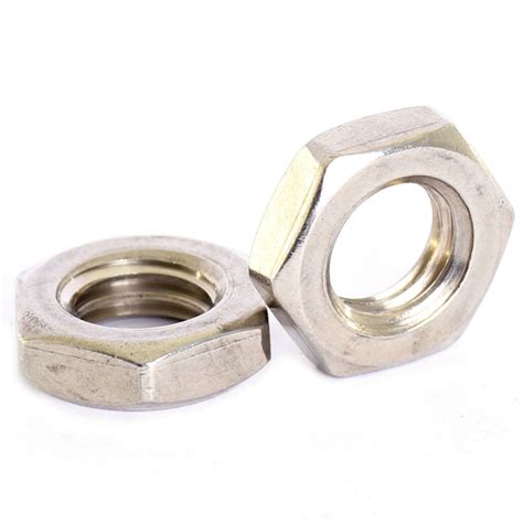 M8 X 10mm A2 Stainless Fine Pitch Hexagon Half Lock Nuts Hex Thin Nut