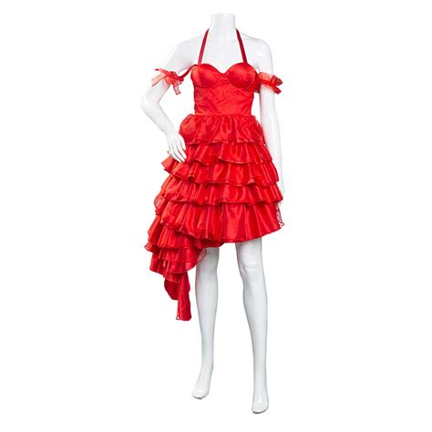 Suicide Squad2021 Harley Quinn Red Dress Halloween Carnival Suit