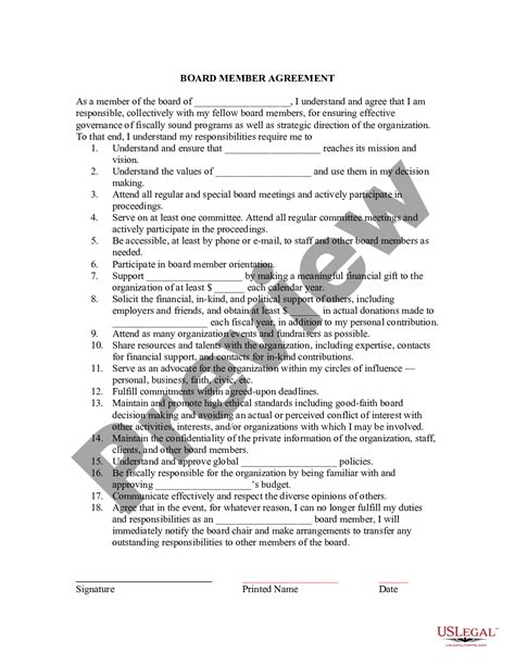 Dallas Texas Board Member Agreement Us Legal Forms