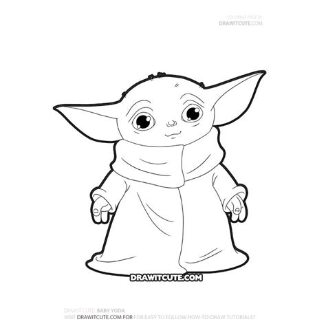 Art Hub For Kids How To Draw Baby Yoda Learn How To Draw Cute Baby
