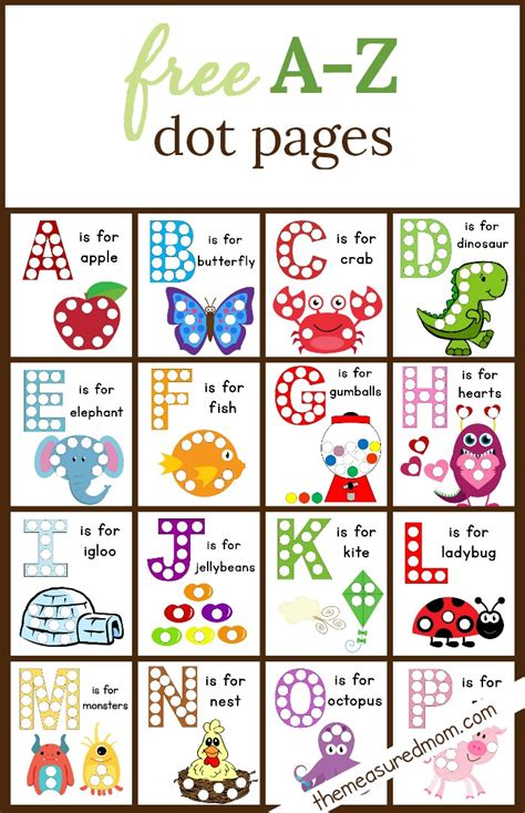 Jigsaw puzzles can be chosen simple pictures solved. FREE ABC Dot Sticker Pages | Free Homeschool Deals