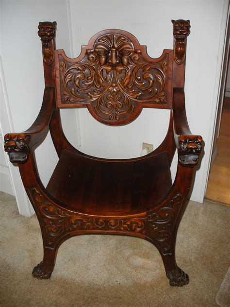 Divine Antique Rocking Chairs Lion Head Arms Swivel Rocker Recliner Replacement Parts