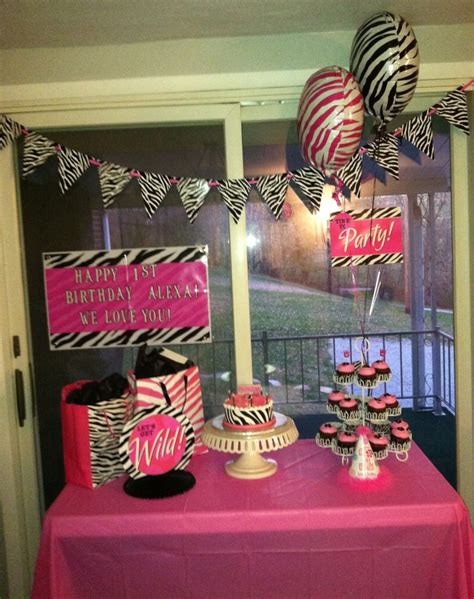 Zebra Birthday Party Alexas First Bday Zebra Birthday Party 10th