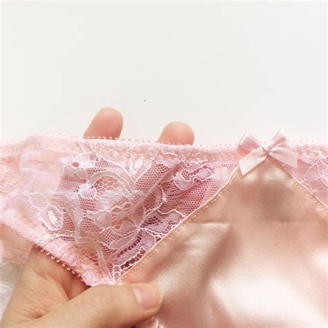 silk pink panties pink lace panties lace brief lace tanga pink lingerie etsy