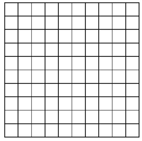 10 Best Printable Blank 100 Grid Chart