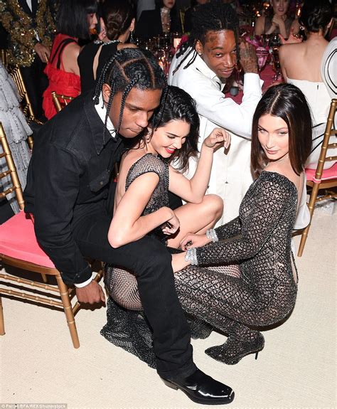Kendall Jenner Gets Cosy With Aap Rocky Inside Met Gala Daily Mail
