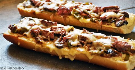 How to make philly cheesesteak cheesy bread? Philly Cheese Steak Bread ⋆ Real Housemoms