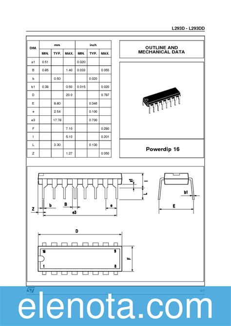 L293d Datasheet Pdf 862 Kb Stmicroelectronics Pobierz Z Elenotapl