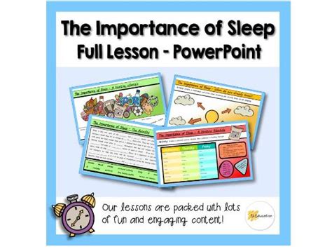 The Importance Of Sleep Full Lesson Ppt Ks3 4 Pshe Teaching