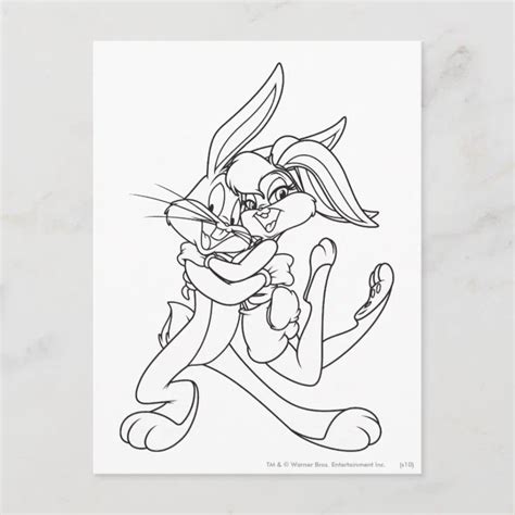 Bugs Bunny And Lola Bunny Postcard Zazzle