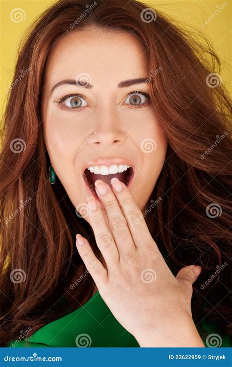 Beautiful Woman With Shocked Expression Royalty Free Stock Images Image 22622959