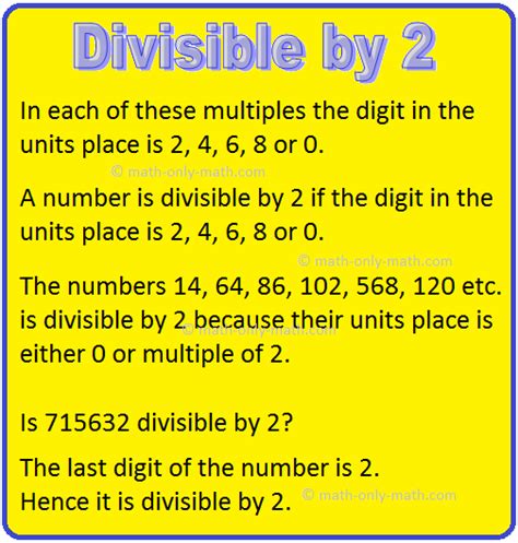 Divisible By 2 Test Of Divisibility By 2 Rules Of Divisibility By 2