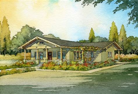 Bowes published his first plan book and 1921, his skill dramatically improved. A102: A California Craftsman | Craftsman style house plans ...