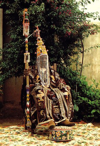 Nigeria Yoruba Oba Chief Wearing Beaded Crown Flickr