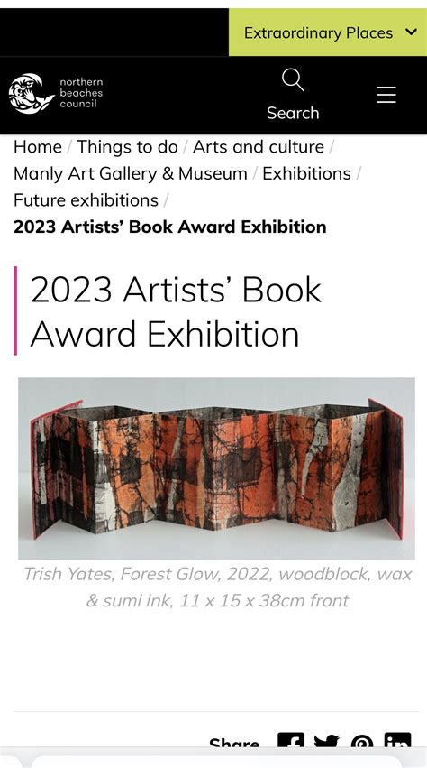 Trish Yates Entry Featured In 2023 Artists Book Award Exhibition