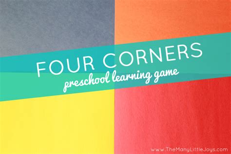 Students are asked a question and provided possible answers. Four Corners Preschool Game about Colors - The Many Little ...