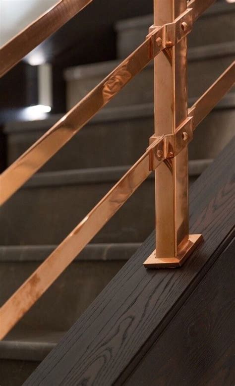 Copper Handrail Copper Interior Copper Design Timber Stair